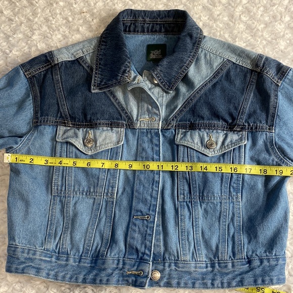 Wild Fable patchwork jean jacket small- perfect condition SOOOO COOL!!💕 - Picture 8 of 9